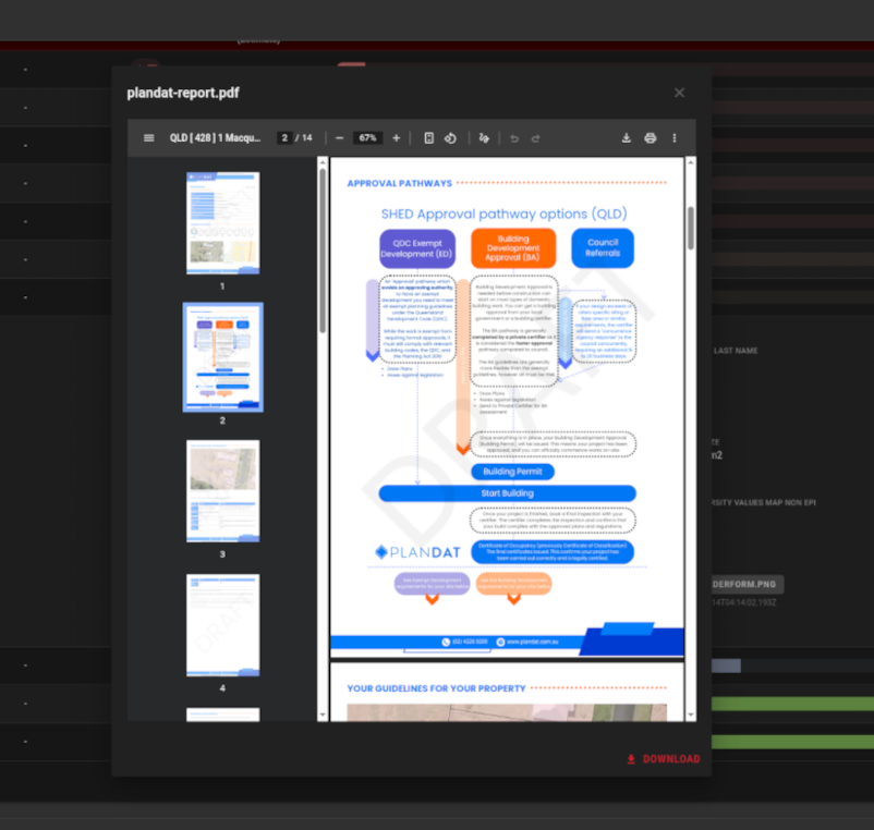 View Plans and documents